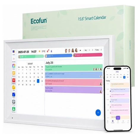 Ecofun 15.6" Smart Digital Calendar & Chore Chart