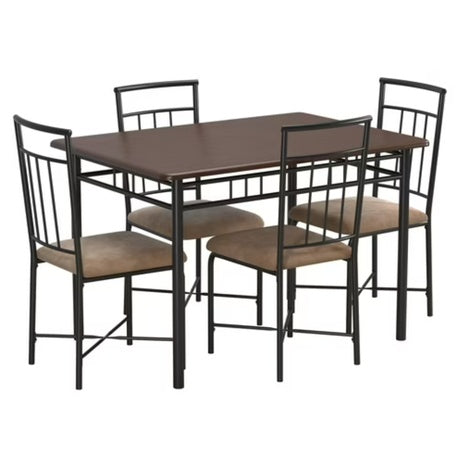 5-Piece Mainstays Louise Traditional Wood & Metal Dining Set