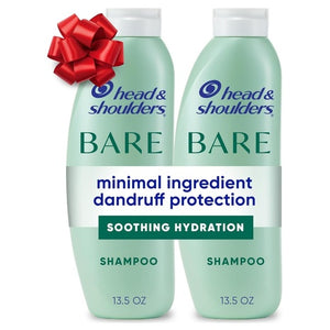 2 Head & Shoulders Bare Soothing Hydration Anti-Dandruff Shampoo Bottles