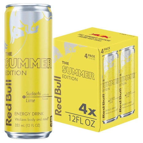 4 Red Bull Summer Edition Energy Drinks (12oz)