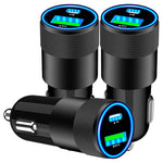 3-Pack 75W Dual Port Fast Car Chargers