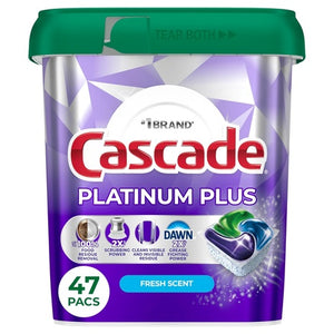 47-Count Cascade Platinum Plus Fresh Scent Dishwasher Pods
