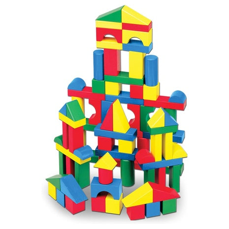 100-Piece Melissa & Doug Wooden Building Blocks Set