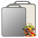 15.5" X 12" Double Sided Non Toxic Stainless Steel Cutting Board