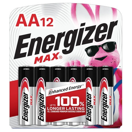 12-Pack Energizer MAX AA Batteries