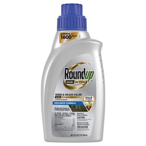 Roundup Dual Action Weed & Grass Killer Plus 4 Month Preventer Concentrate