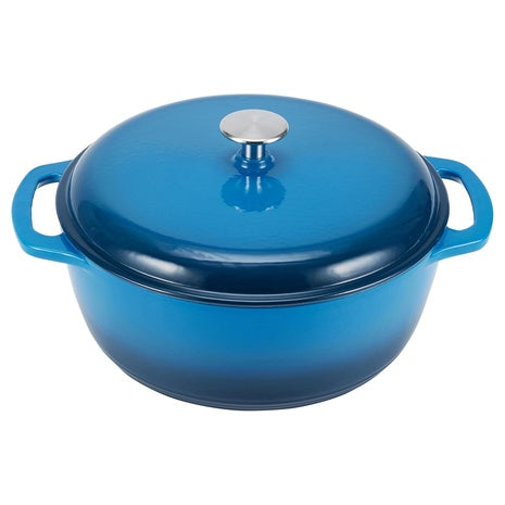 6 Or 7.3-Qt Amazon Basics Enameled Cast Iron Round Dutch Ovens On Sale