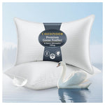 Set Of 2 Cozsinoor Goose Feather Queen Size Bed Pillows