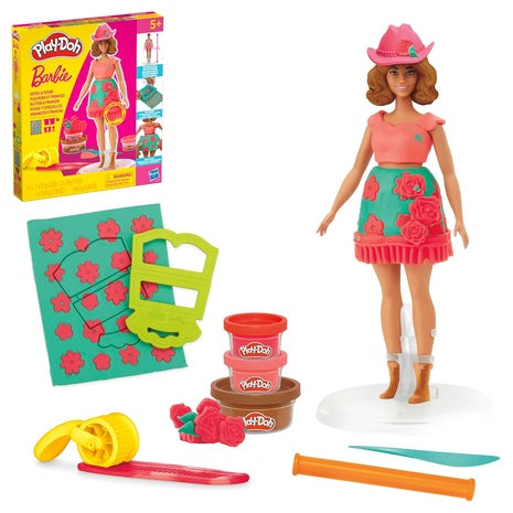 Play-Doh Barbie Florals And Fringe Set With 9 Fashion Accessories