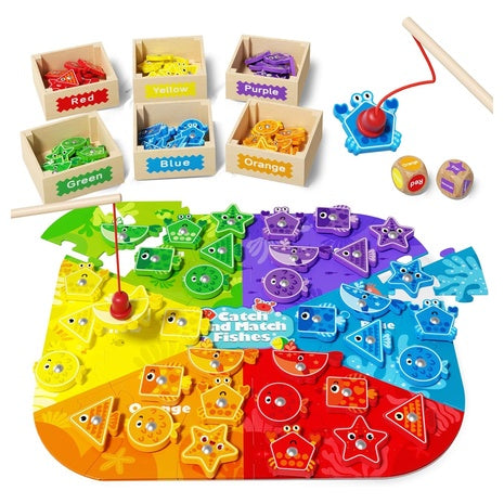 Montessori Magnetic Fishing & Shape Sorting Toy