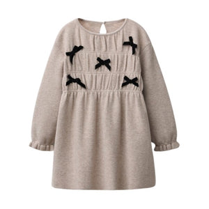 Girls' Knit Dress with Bows