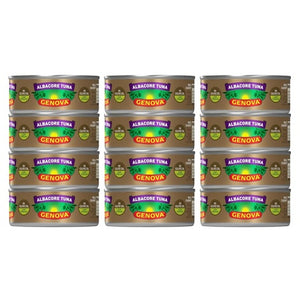 12 Cans Genova Albacore Tuna in Olive Oil Low Sodium