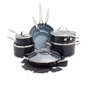 16-Piece GreenPan Valencia Pro Ceramic Nonstick Cookware Set