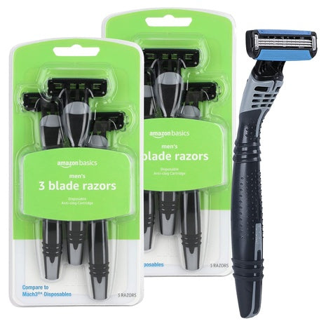 6-Count Amazon Basics Men's 3-Blade Disposable Razor