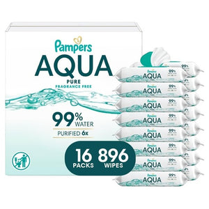 896 Aqua Pure Baby 99% Water Wipes
