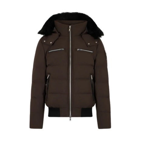 Men's Shearling Trim Bomber Jacket
