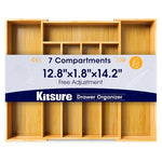 Bamboo Expandable Silverware Drawer Organizer