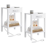 2 End Tables With Charging Station
