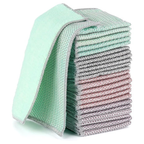 24-Piece Non Scratch Microfiber Dish Cloths