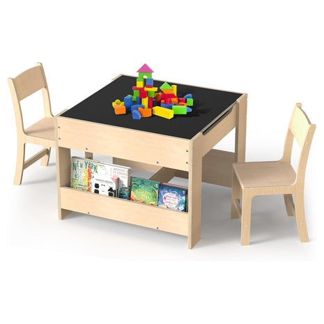 4-in-1 Kids Wooden Activity Desk & Chair Set