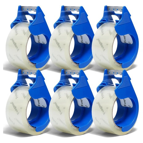 6 Rolls of Packing Tape with Dispensers