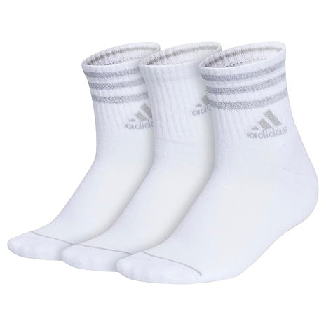 3 Pairs Adidas Women's Cushioned Quarter Socks