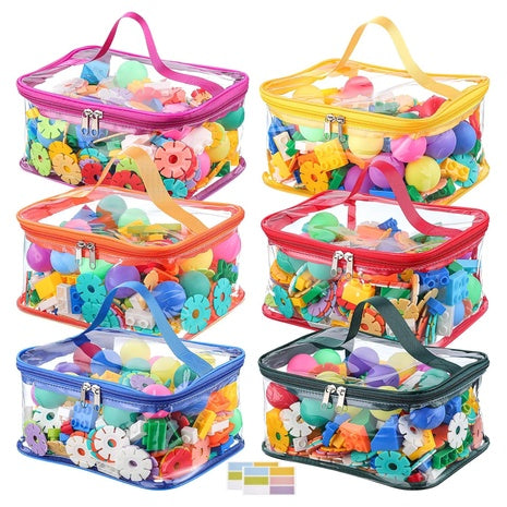 6-Pack Clear Toy Storage Bags