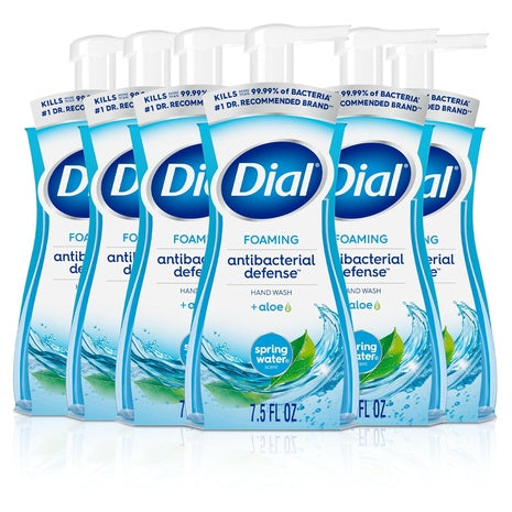 6 Bottles Dial Antibacterial Foaming Hand Soap Spring Water Scent