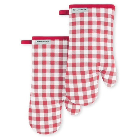 2-Pack KitchenAid Gingham Oven Mitts