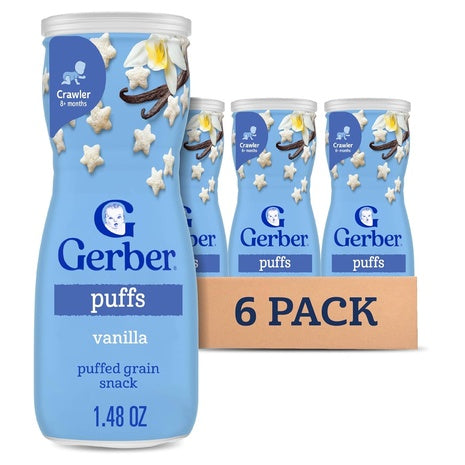 6 Gerber Vanilla Puffs