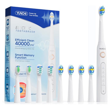 Electric Toothbrush with 8 Brush Heads & 5 Modes
