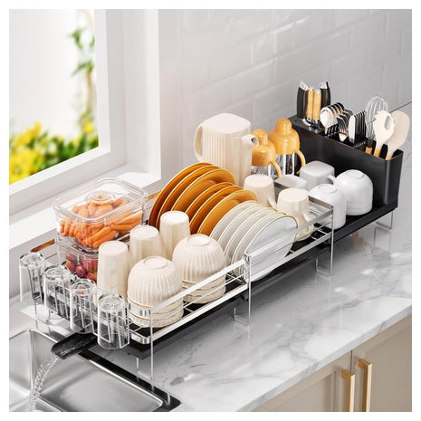 Stainless Steel Anti-Rust Expandable Dish Drying Rack