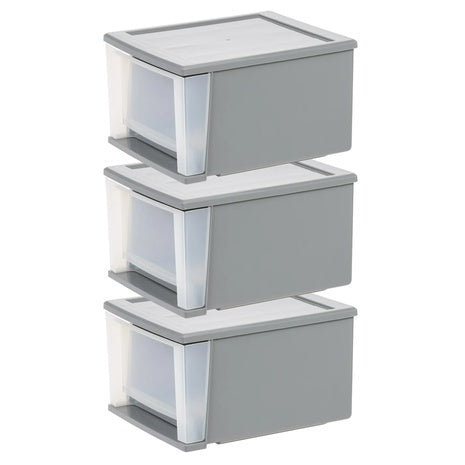 3 Iris 17 Qt Stackable Storage Drawers