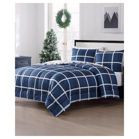 Macys Holiday Town Dogs 3-Piece Comforter Set