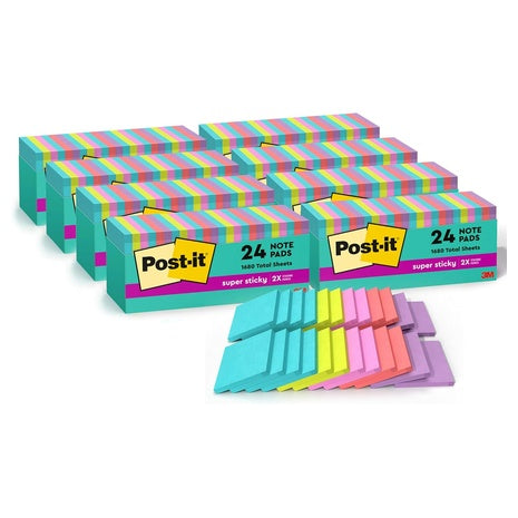 192 Post-it Super Sticky Notes Pads