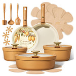 20-Piece Carote Ceramic Cookware Set W/ Detachable Handles