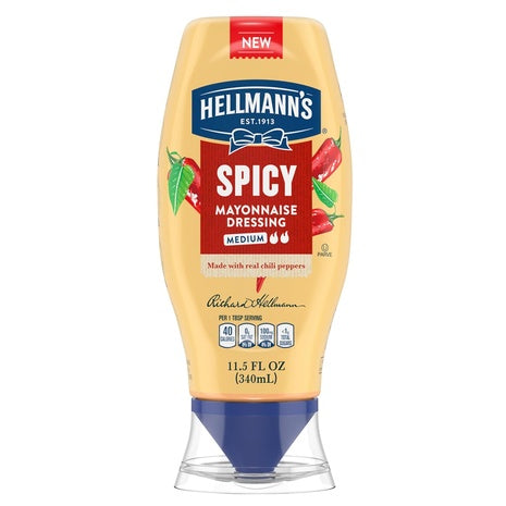 11.5oz Hellmann's Spicy Mayonnaise Dressing Squeeze Bottle
