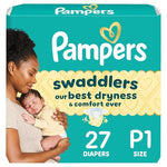 27 Pampers Swaddlers Size P1 Diapers