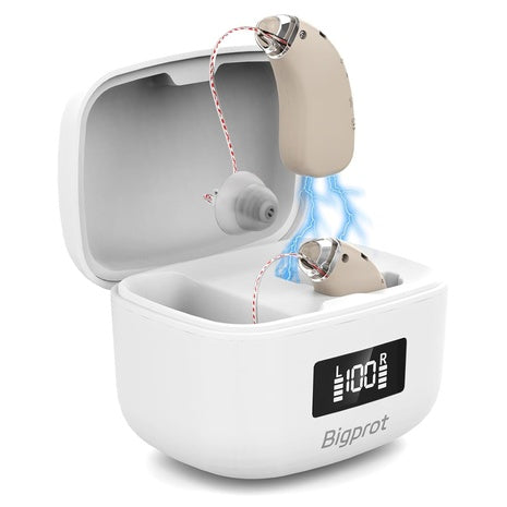 Bigprot OTC Hearing Rechargeable Digital Sound Amplifier W/ Noise Cancelling