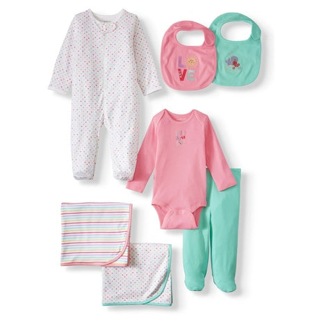 7-Piece Baby Girl Layette Gift Set (6–9 Months)