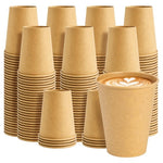 200 Pack 8oz Brown Disposable Paper Coffee Cups