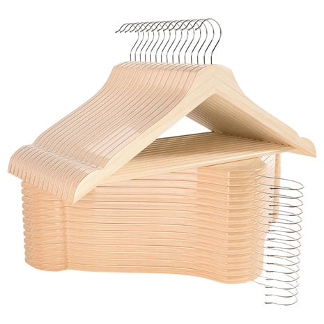 30-Pack Wooden Hangers