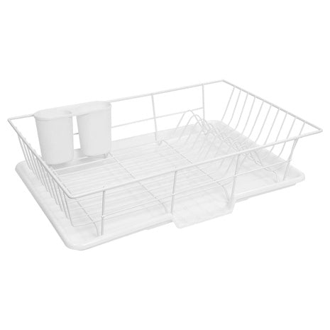 Sweet Home Collection Space-Saving 3-Piece Dish Dryer Rack Set