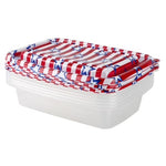12-Piece 1000ml Cook With Color Stackable Plastic Food Container Set