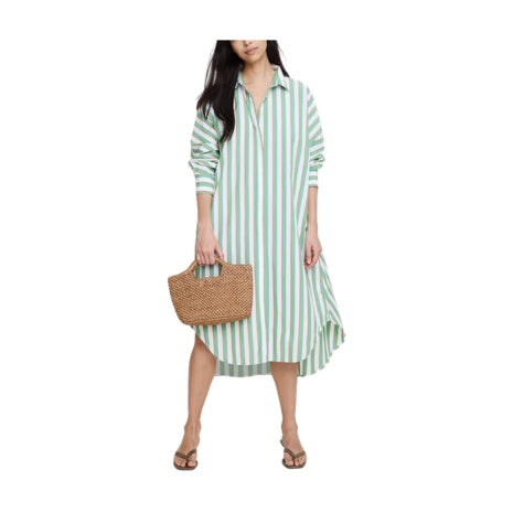 Cotton Poplin Midi Shirt Dress