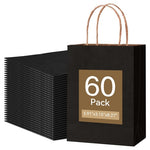 60  Small Kraft Paper Gift Bags with Handles