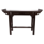 45" Carved Chinese Rosewood Qing Entryway Foyer Table