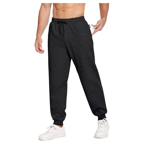 Men's Fleece Lined Joggers with Zippers (3 Colors)