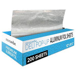 200 Count Pre-Cut 12” Pop Up Aluminum Foil Sheets