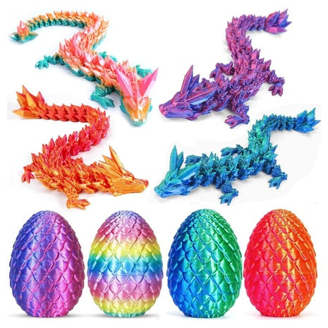 4 3D Printed Dragon Egg Fidget Toys